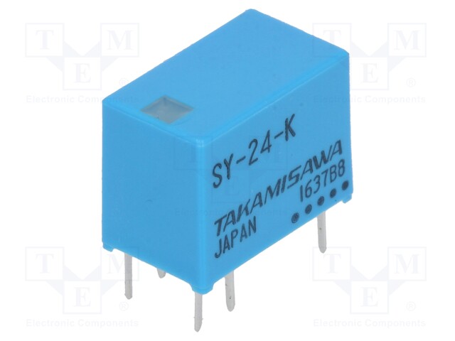 Relay: electromagnetic; SPDT; Ucoil: 24VDC; 0.5A/120VAC; 1A/24VDC