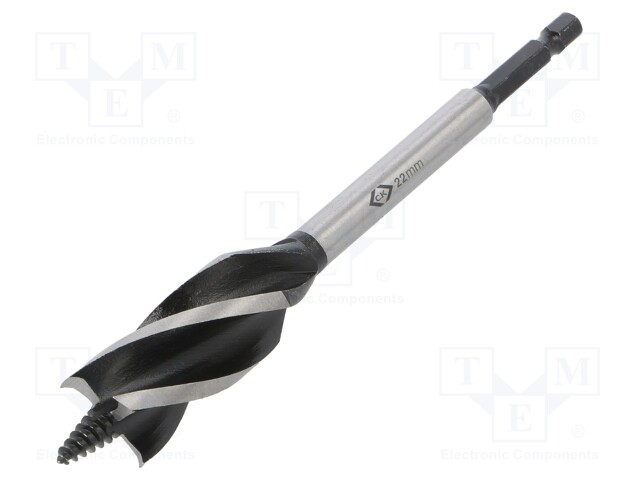 Drill bit; for wood; Ø: 22mm; Overall len: 160mm; 1pcs.