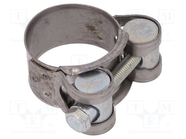 T-bolt clamp; W: 18mm; Clamping: 26÷28mm; chrome steel AISI 430