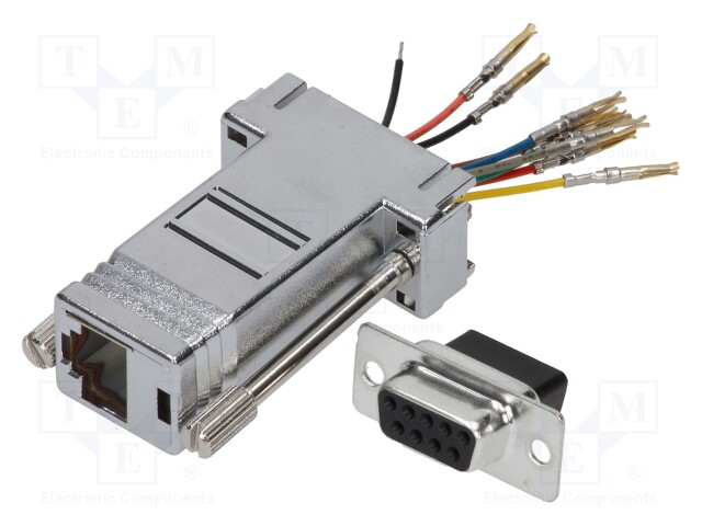 Transition: adapter; RJ45 socket,D-Sub 9pin female