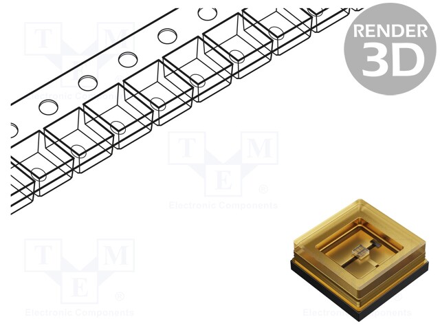 LED; UV-C; 120°; 80mA; 800mW; λd: 270-280nm; 3.6x3.6x1.8mm; 4.5÷7.5V