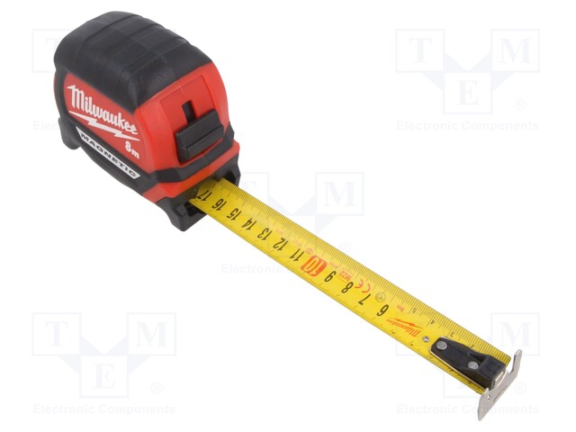 Measuring tape; L: 8m; Width: 27mm; magnetic