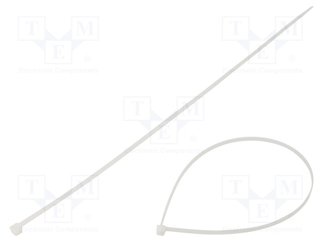 Cable tie; L: 430mm; W: 4.8mm; polyamide; 220N; natural; UL94V-2