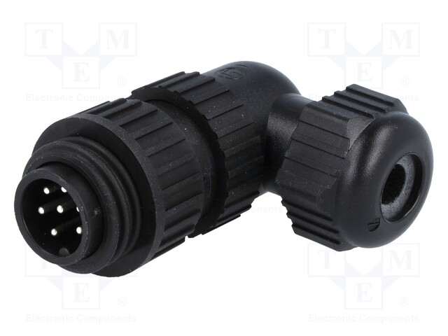 Connector: circular; plug; male; IP67; CA; PIN: 7(6+1); 6+PE; 250V