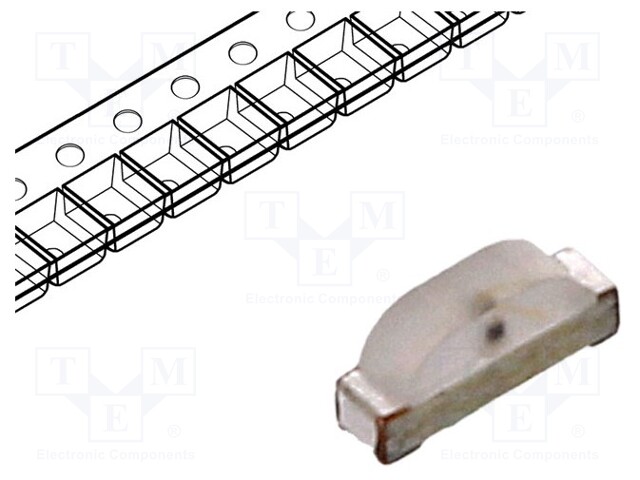 LED; SMD; 0802; orange; 70÷150mcd; 2.1x0.6x1mm; 120°; 1.8÷2.4V; 20mA