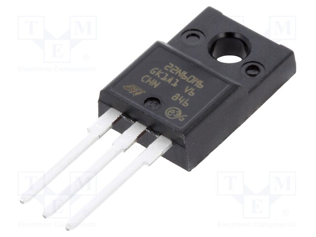Transistor: N-MOSFET; 600V; 9.5A; Idm: 42A; 30W; TO220FP
