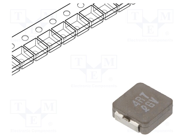 Inductor: ferrite; 4.7uH; Ioper: 7.7A; 29.7mΩ; ±20%; Isat: 10.5A