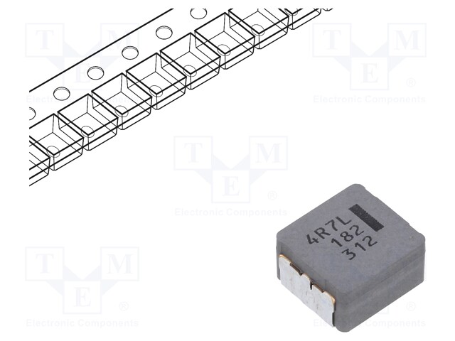 Inductor: wire; SMD; 4.7uH; 22.5A; 8.7mΩ; ±20%; 10.9x10x6mm