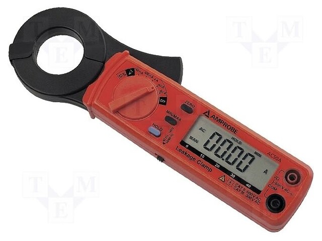 Leakage current clamp meter; LCD (3999),bargraph; VDC: 0,1÷600V