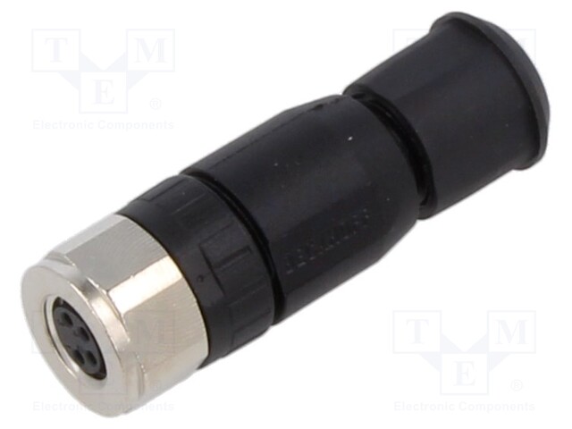 Socket; PIN: 4; M8; female; Polarisation: A code; black