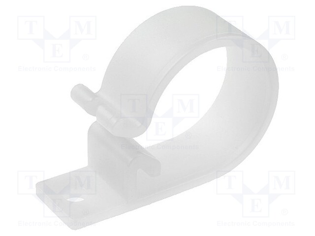 Fixing clamp; 21mm; polyamide; natural