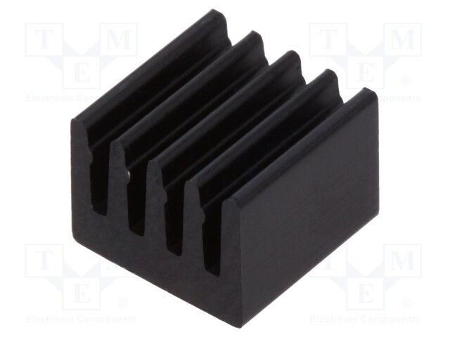 Heatsink: extruded; black; L: 8mm; W: 8mm; H: 6mm; 74K/W; aluminium