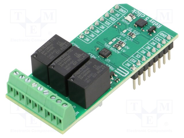 Click board; relay; I2C; J1031C3VDC.15S; prototype board