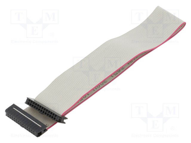 Ribbon cable with IDC connectors; 30x28AWG; Cable ph: 1mm; 0.15m