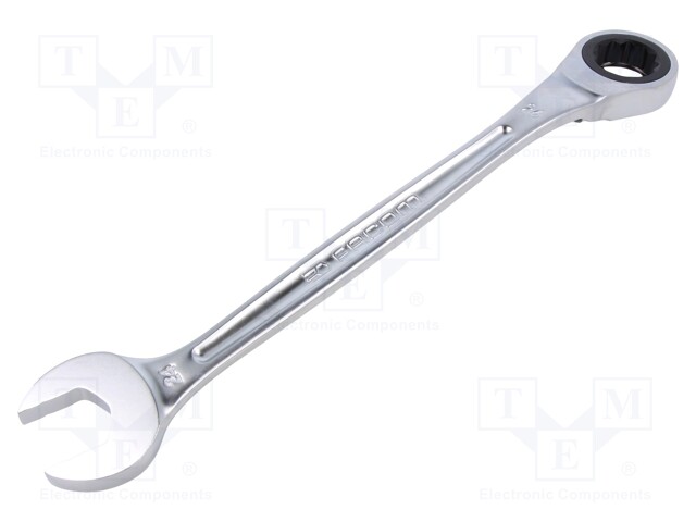 Wrench; combination spanner,with ratchet; 24mm; L: 320mm; satin