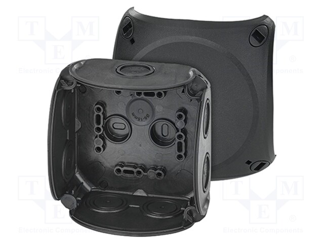 Enclosure: junction box; IP66; with membrane cable glands; black