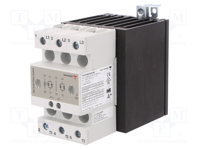 Relay: solid state; Ucntrl: 5÷32VDC; 40A; 42÷660VAC; 2-phase; IP20