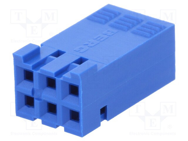 Plug; wire-board; female; DUBOX; 2.54mm; PIN: 6; w/o contacts