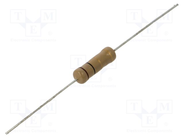 Resistor: carbon film; THT; 1Ω; 1W; ±5%; Ø5.5x16mm; axial