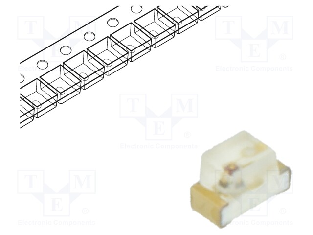 LED; SMD; 0603; red; 150÷250mcd; 1.6x0.8x1.1mm; 120°; 1.9÷2.5V; 20mA