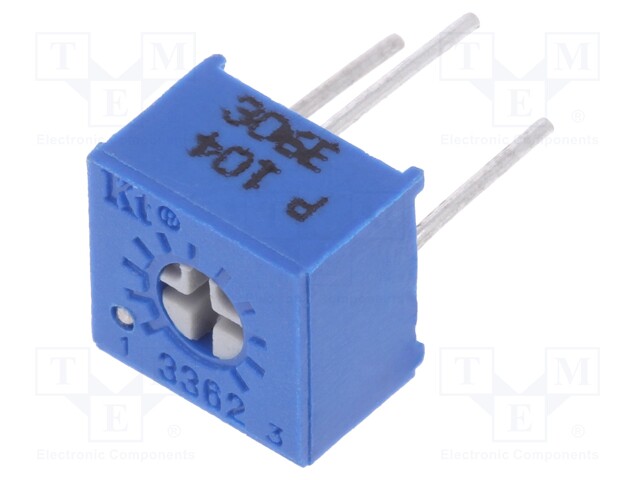 Potentiometer: mounting; single turn,horizontal; 100kΩ; 250mW