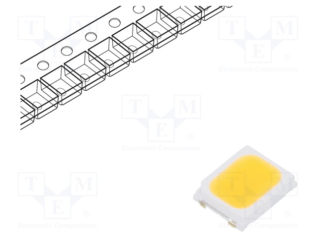 LED; SMD; 2835,PLCC2; white warm; 24÷30lm; 2850-3050K; 80; 120°