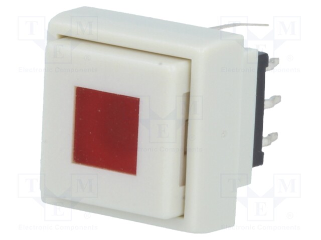 Switch: keypad; Pos: 2; DPDT; 0.1A/30VDC; white; Illumin: LED; red