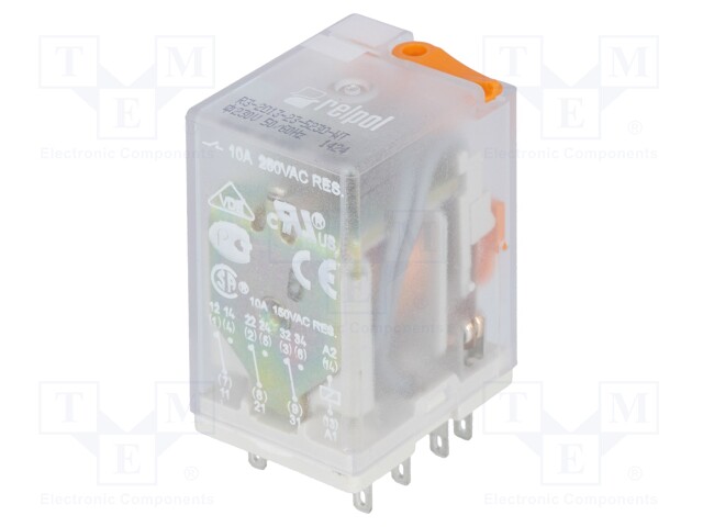 Relay: electromagnetic; 3PDT; Ucoil: 230VAC; 10A/250VAC; 10A/24VDC