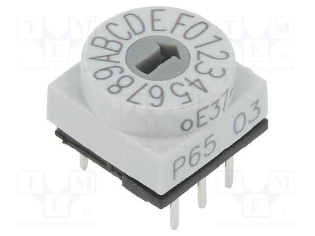 Switch: rotary; Pos: 16; 1uA/20mVDC; -60÷125°C; Mounting: THT