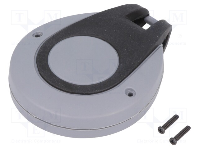 Enclosure: for remote controller; X: 44mm; Y: 56mm; Z: 14mm; grey