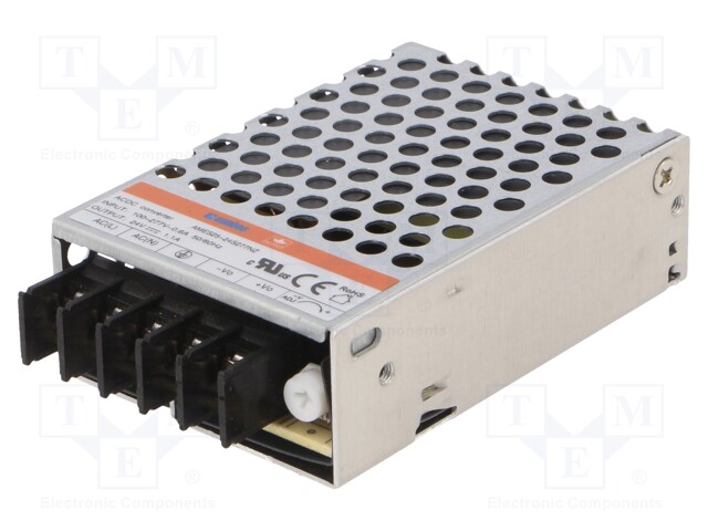 Power supply: switched-mode; voltage source; 25W; 24VDC; OUT: 1