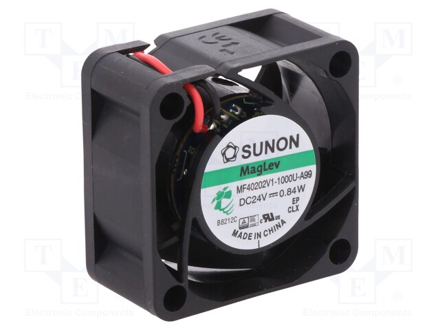 Fan: DC; axial; 24VDC; 40x40x20mm; 15.04m3/h; 25.5dBA; Vapo; 7000rpm