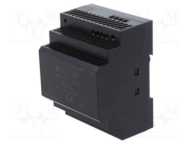 Power supply: switched-mode; 100W; 15VDC; 6.5A; 85÷264VAC; 235g