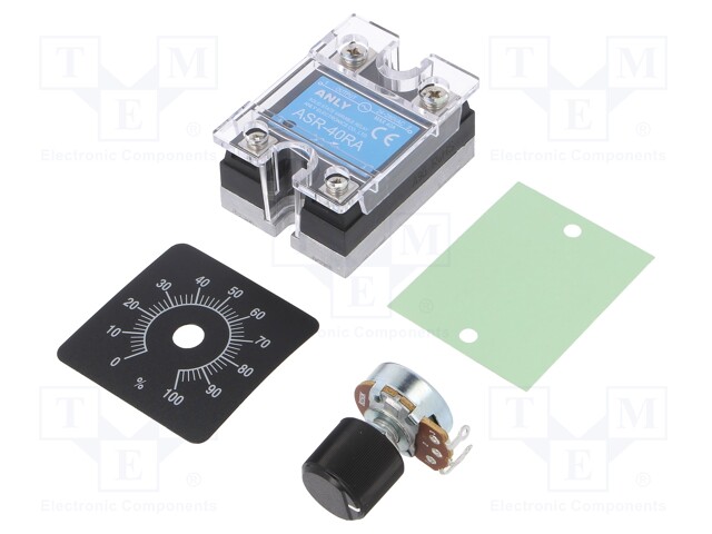 Relay: solid state; Rin: 0÷250kΩ; 40A; 24÷280VAC; Variant: 1-phase