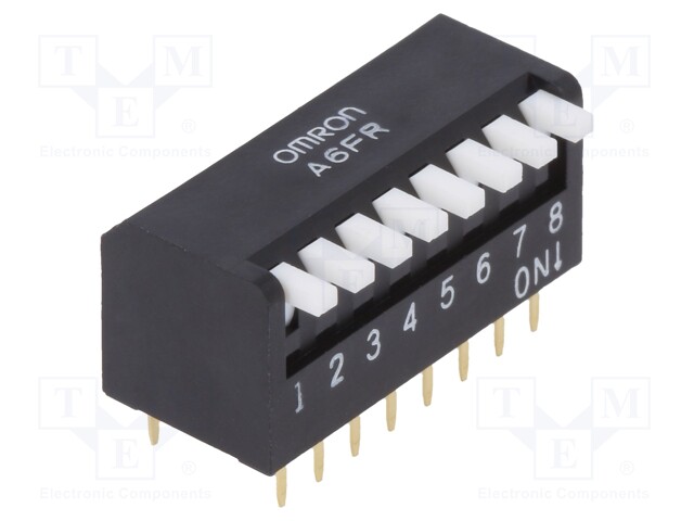 Switch: DIP-SWITCH; Poles number: 8; ON-OFF; 0.025A/24VDC; Pos: 2