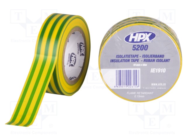 Tape: electrical insulating; W: 19mm; L: 10m; D: 0.15mm; rubber; 241%