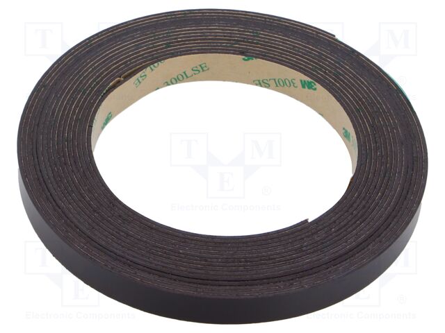 Tape: magnetic; W: 12mm; L: 5m; Thk: 1.55mm; rubber; -40÷71°C; 7.6N/cm