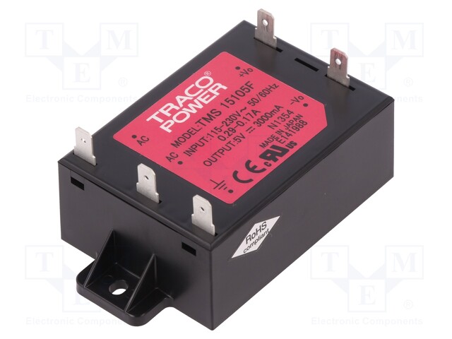 Converter: AC/DC; 15W; Uin: 85÷264V; Uout: 5VDC; Iout: 2A; 78%; 100kHz