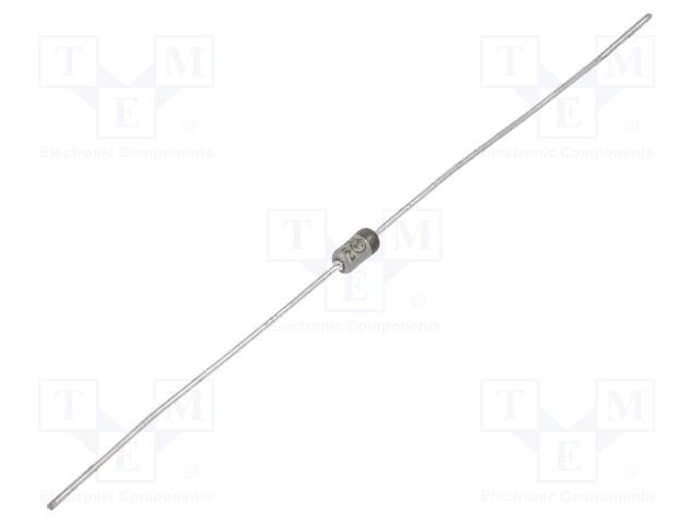 Diode: Zener; 0.5W; 10V; DO35; single diode; 3uA