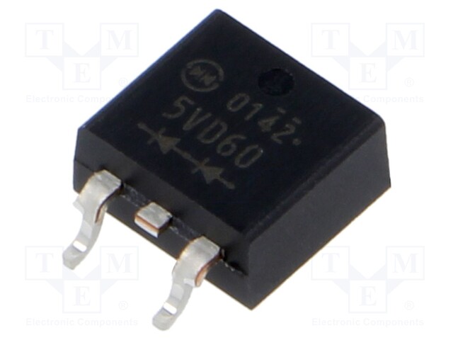 Diode: rectifying; SMD; 600V; 5A; STO220 (SC83 similar); Ifsm: 140A