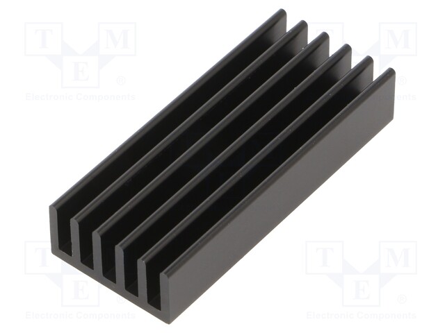 Heatsink: extruded; grilled; black; L: 50mm; W: 21mm; H: 10mm; 20.8K/W