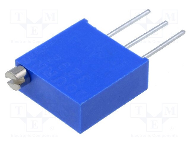 Potentiometer: mounting; vertical,multiturn; 100kΩ; 500mW; THT