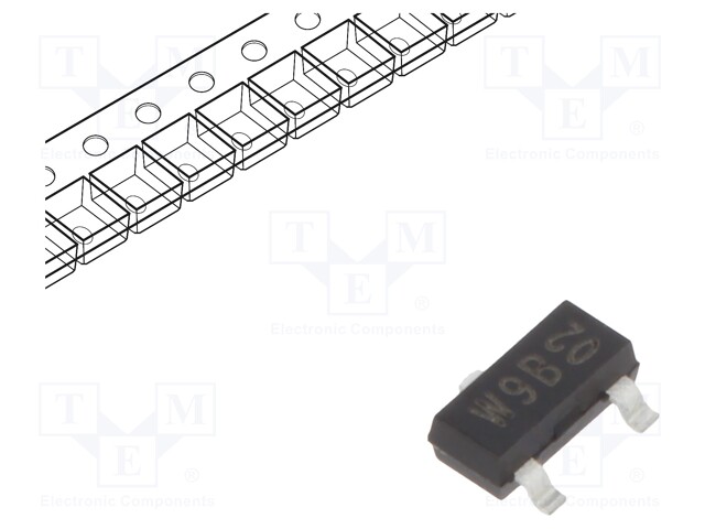 Diode: Zener; 0.25W; 5.3V; SMD; reel,tape; SOT23; Ifmax: 250mA