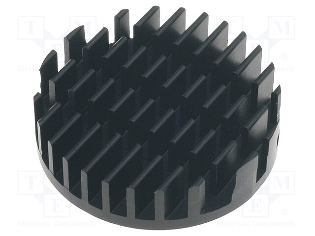 Heatsink; LED; Ø: 40mm; H: 10mm; 12.66K/W; Colour: black