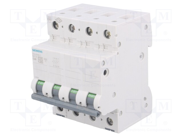 Circuit breaker; 400VAC; Inom: 40A; Poles: 4; DIN; Charact: C; 6kA