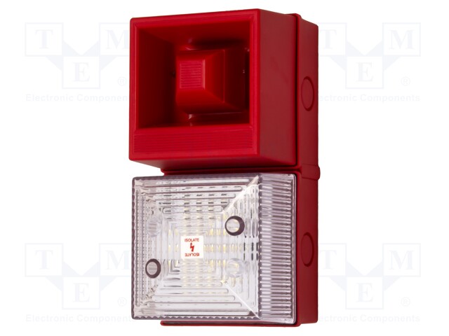 Signaller: lighting-sound; siren,flashing light; IP65; -25÷55°C