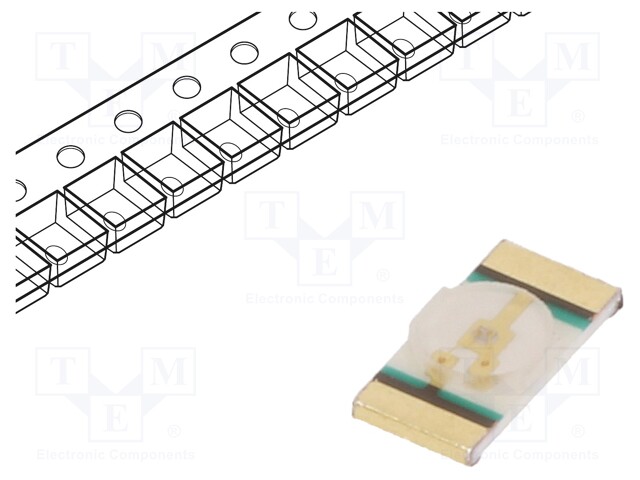 LED; SMD; 1206; blue; 28÷180mcd; 3.2x1.6x0.6mm; 130°; 2.8÷3.8V; 20mA