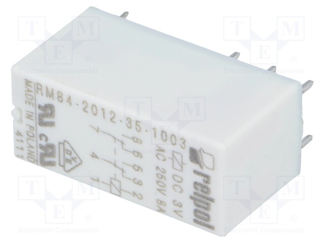 Relay: electromagnetic; DPDT; Ucoil: 3VDC; 8A/250VAC; 8A/24VDC; 8A