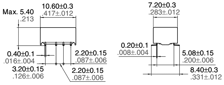 Relay: electromagnetic; DPDT; Ucoil: 4.5VDC; 0.3A/125VAC; 2A/30VDC