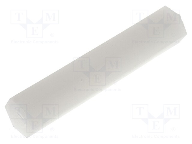 Screwed spacer sleeve; hexagonal; polyamide; M3; 32mm